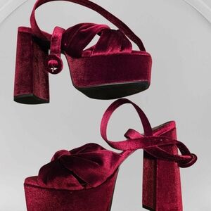 Elegant Velvet Platform Heels